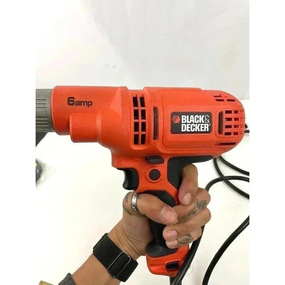 Black & Decker 6 Amp 3/8" 1500 RPM Corded Electric Drill Model DR340 Works - Picture 6 of 9